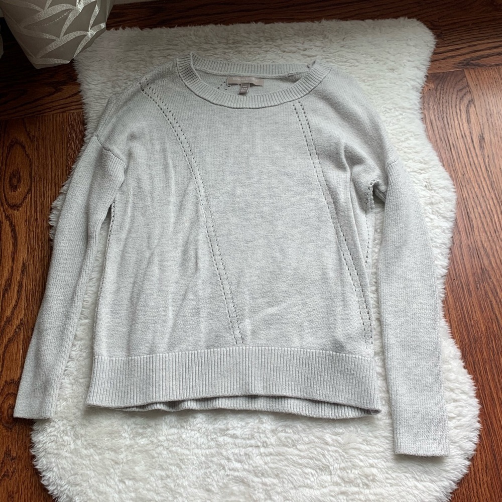 Banana Republic Light Grey Crewneck Sweater XXSP EUC